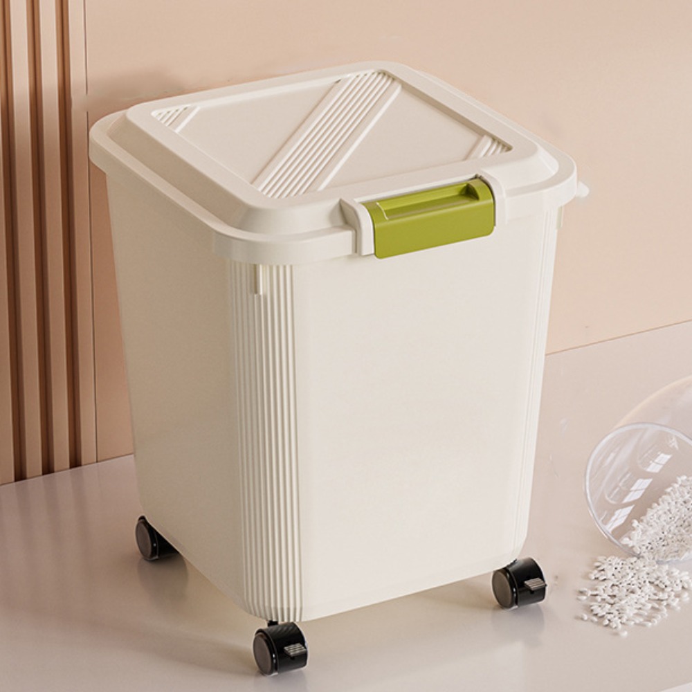 Food Storage With Wheels - Contenedor de Arroz a Prueba de
