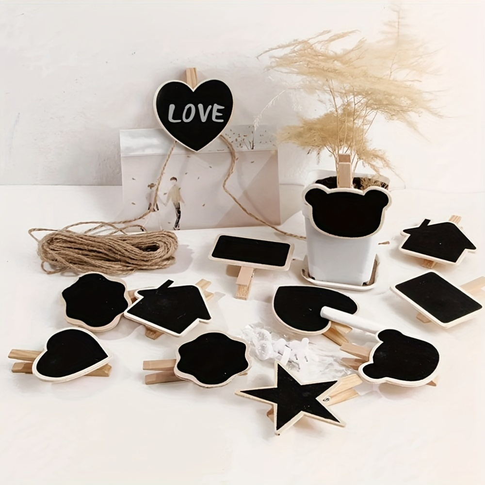 Food Storage Notes - 10/20 Piezas Mini Pizarras de Madera