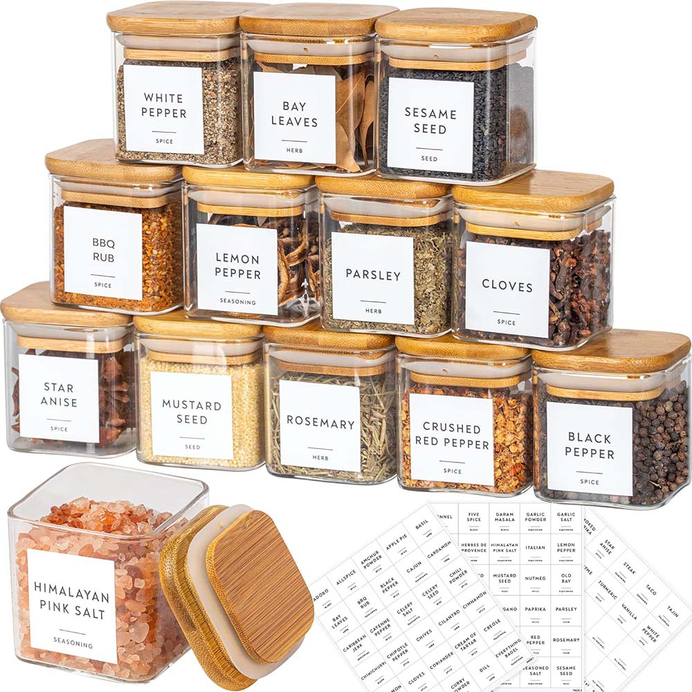 Food Storage Set Glass - Juego de frascos de vidrio de