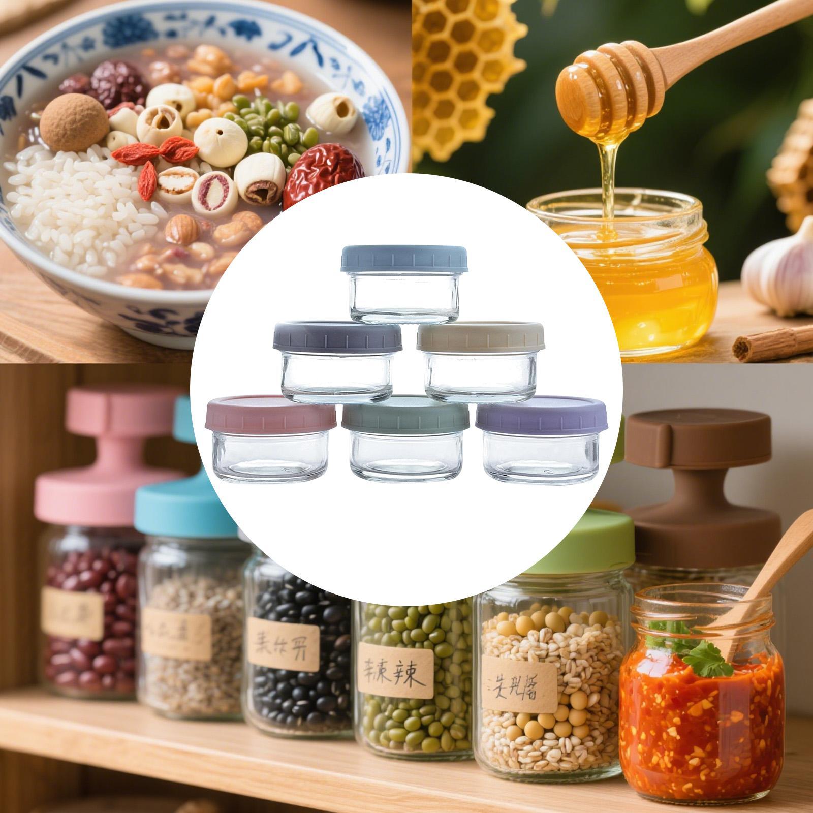 Food Storage Set Glass - Mini Frascos de Vidrio con Tapas