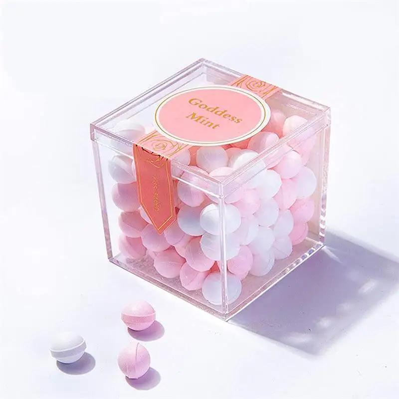 Xmas Food Storage Containers - Cajas acrílicas transparentes con cubierta, organizador
