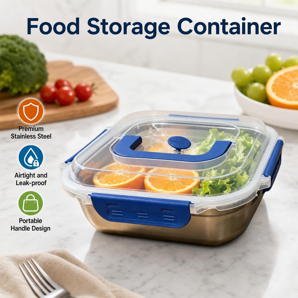 Food Storage Not Plastic - Contenedor de Alimentos de Acero Inoxidable