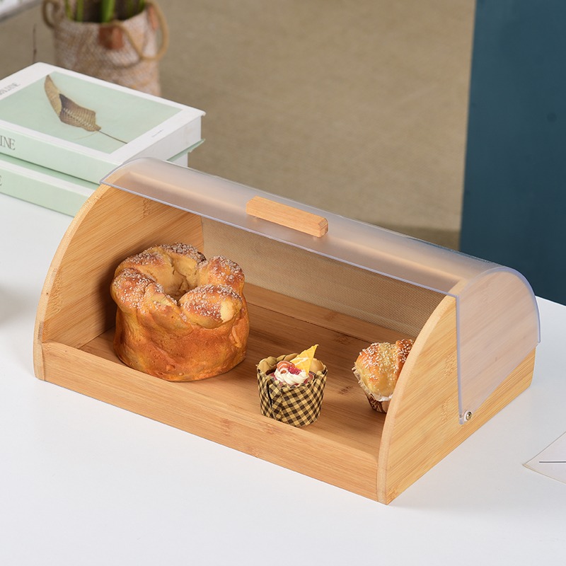 Food Storage Technology - Contenedor de pan semicircular de bambú