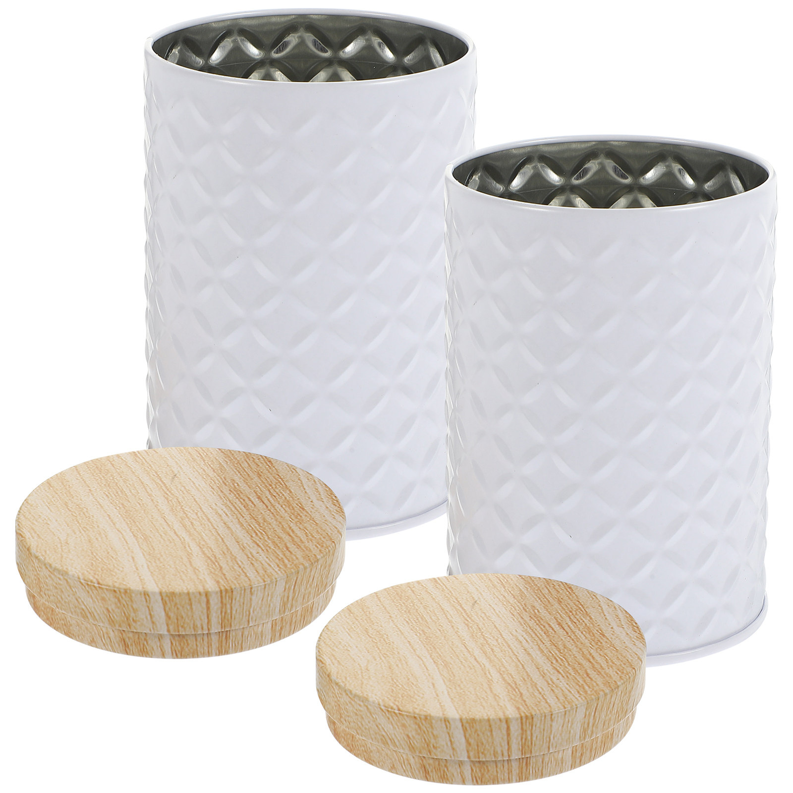 Food Storage Lid - 2 Recipientes de Almacenamiento de Hojalata