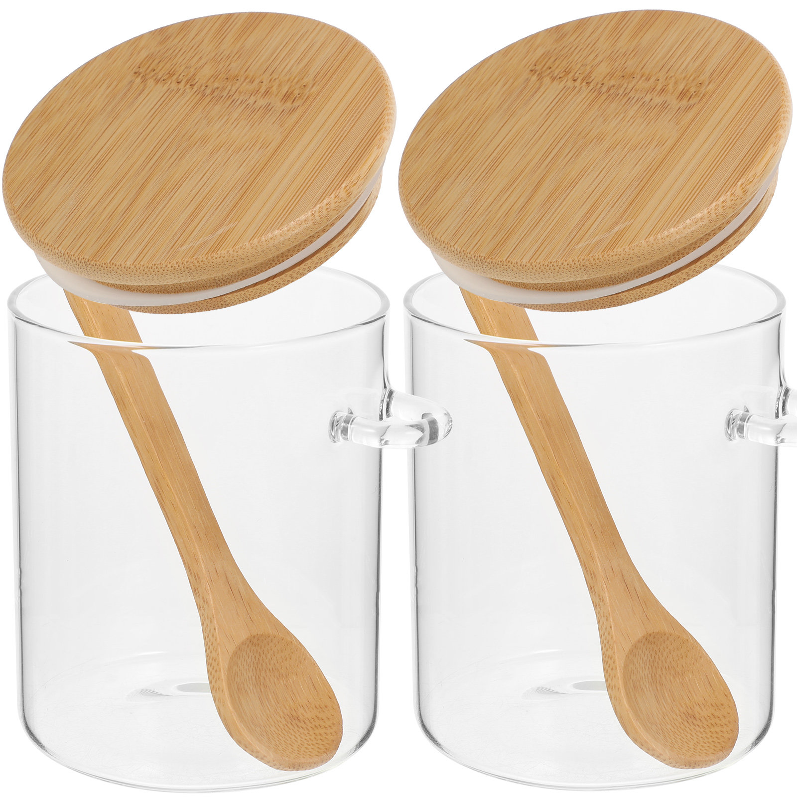 Food Storage Jar Glass - 2 recipientes transparentes para almacenamiento de