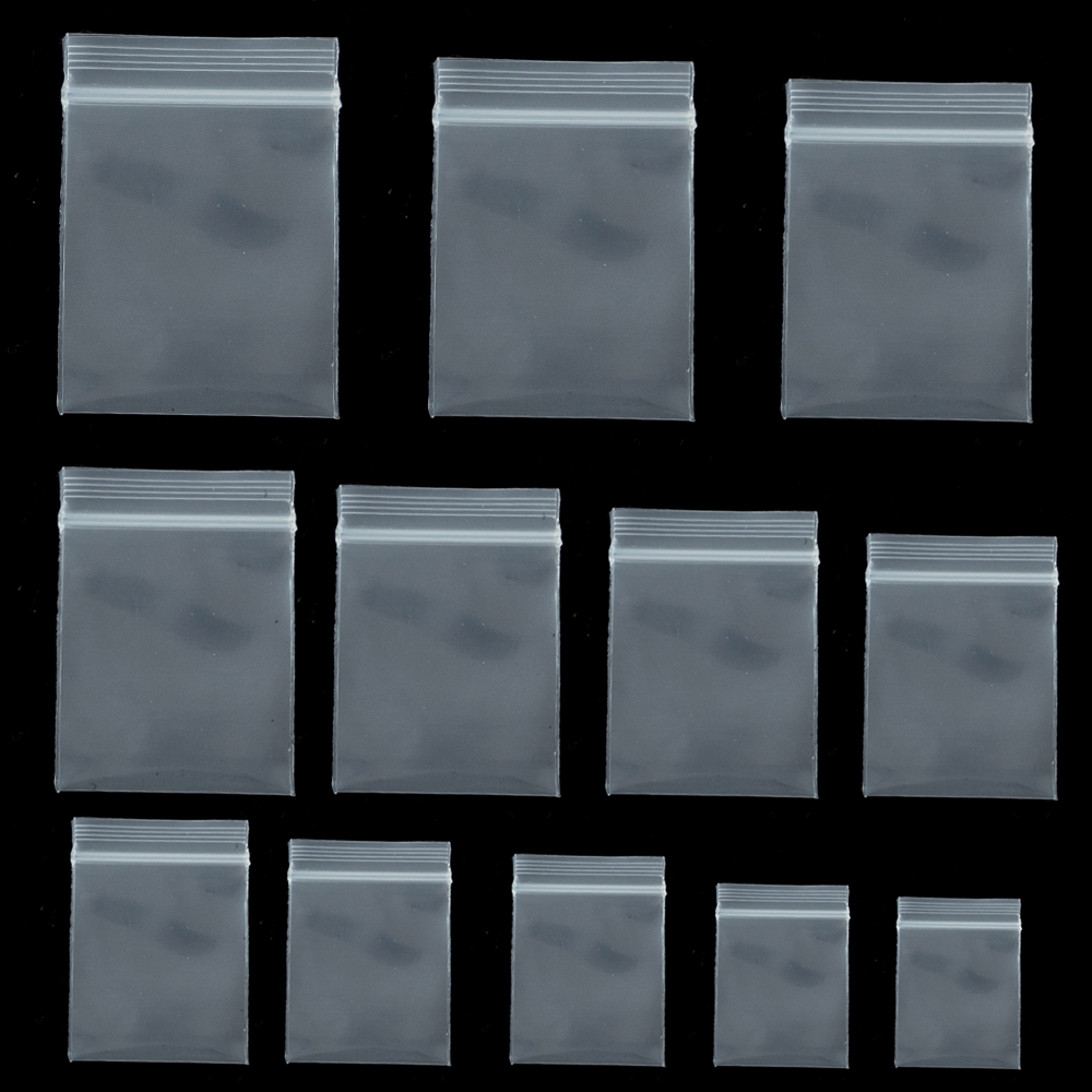Food Storage With Lock - 100 piezas transparente Mini pequeño plástico