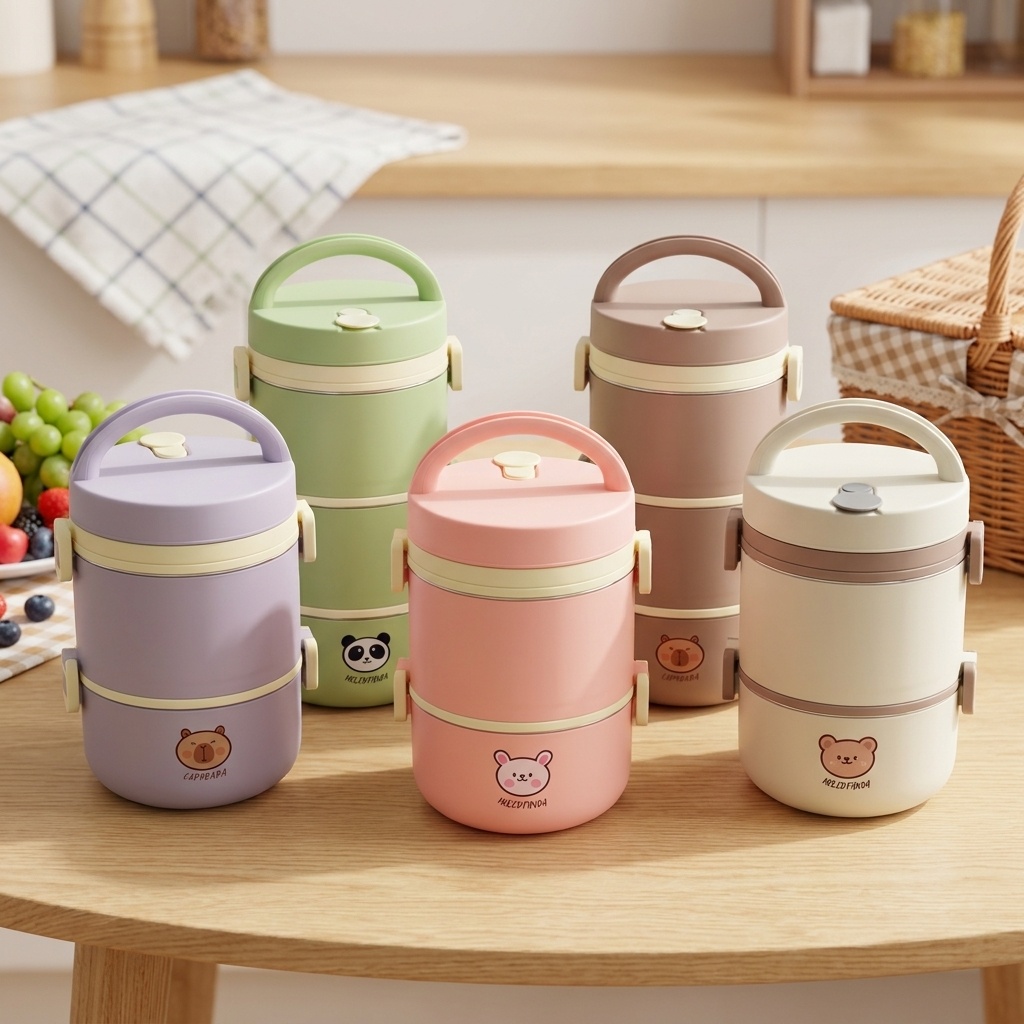 Food Storage Containers B&M - Lonchera Térmica de Acero Inoxidable 304,
