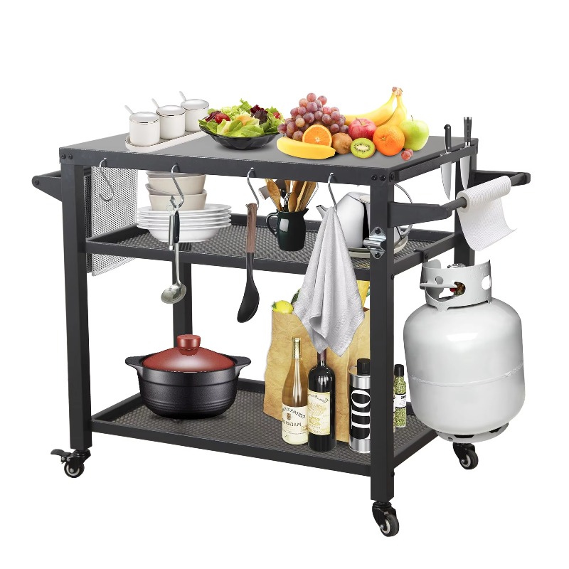 Food Storage With Wheels - Carrito de Cocina Exterior Desmontable para