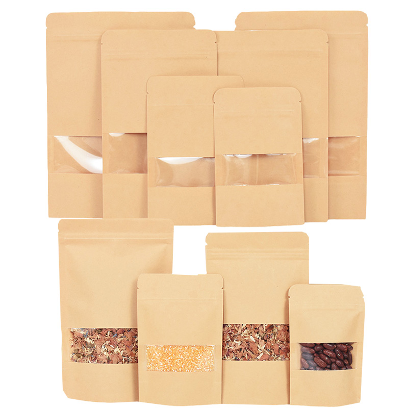 Food Storage With Lock - Bolsas de papel Kraft con cierre