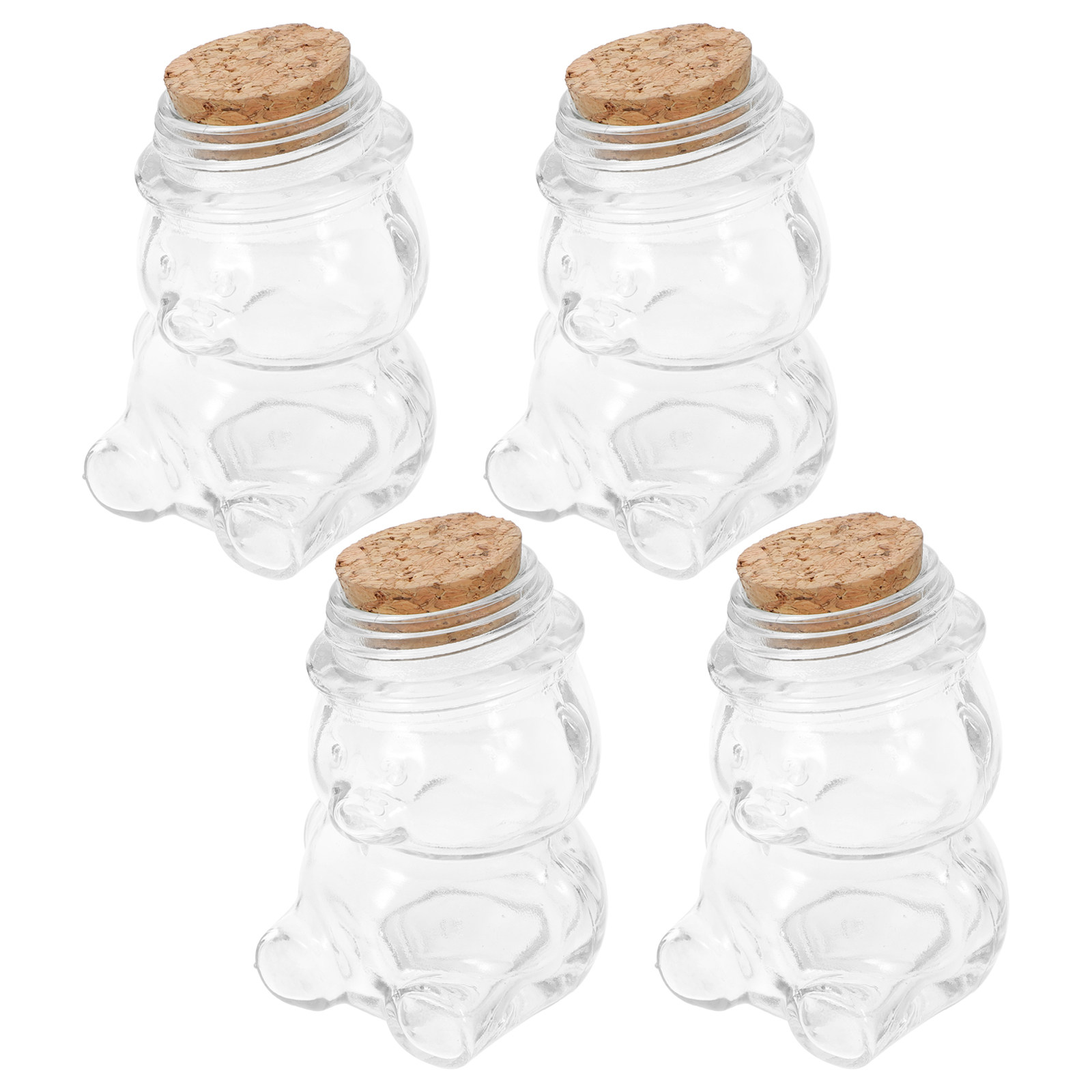 Food Storage Jar Glass - Juego de 4 tarros de cristal