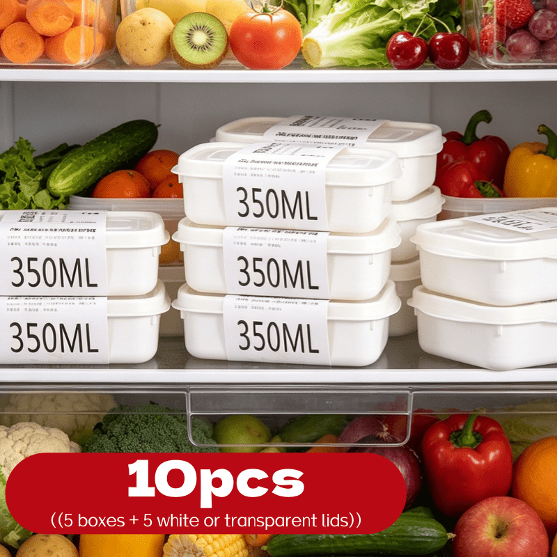 Food Storage Containers B&M - Juego de 10 Recipientes Apilables Reutilizables