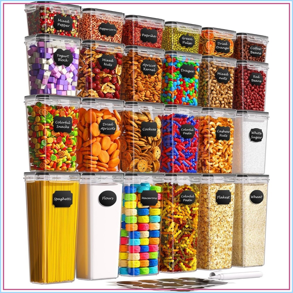 Food Storage Lid - 24 Recipientes Herméticos para Almacenamiento de