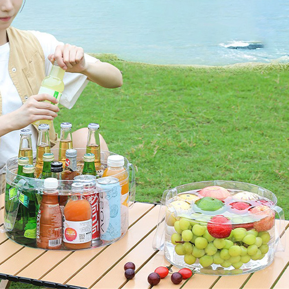 Food Storage Not Plastic - Cubo transparente plegable, cesta de frutas