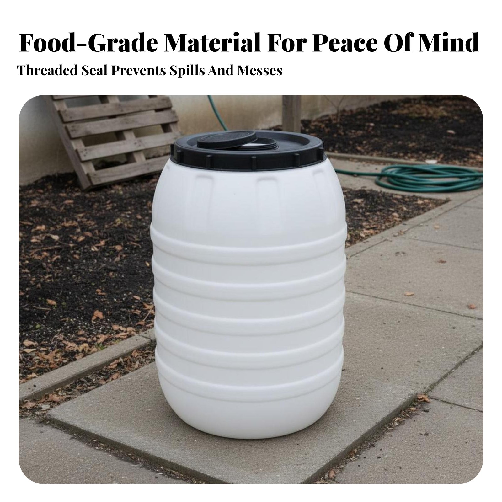 Barril de Plástico de Grado Al - Food Storage Lid reseña y precio