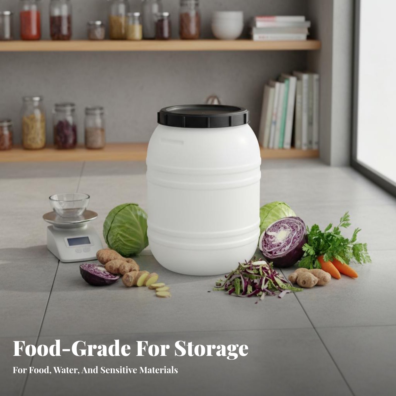 Barril de Plástico de Grado Al - Food Storage Lid reseña y precio