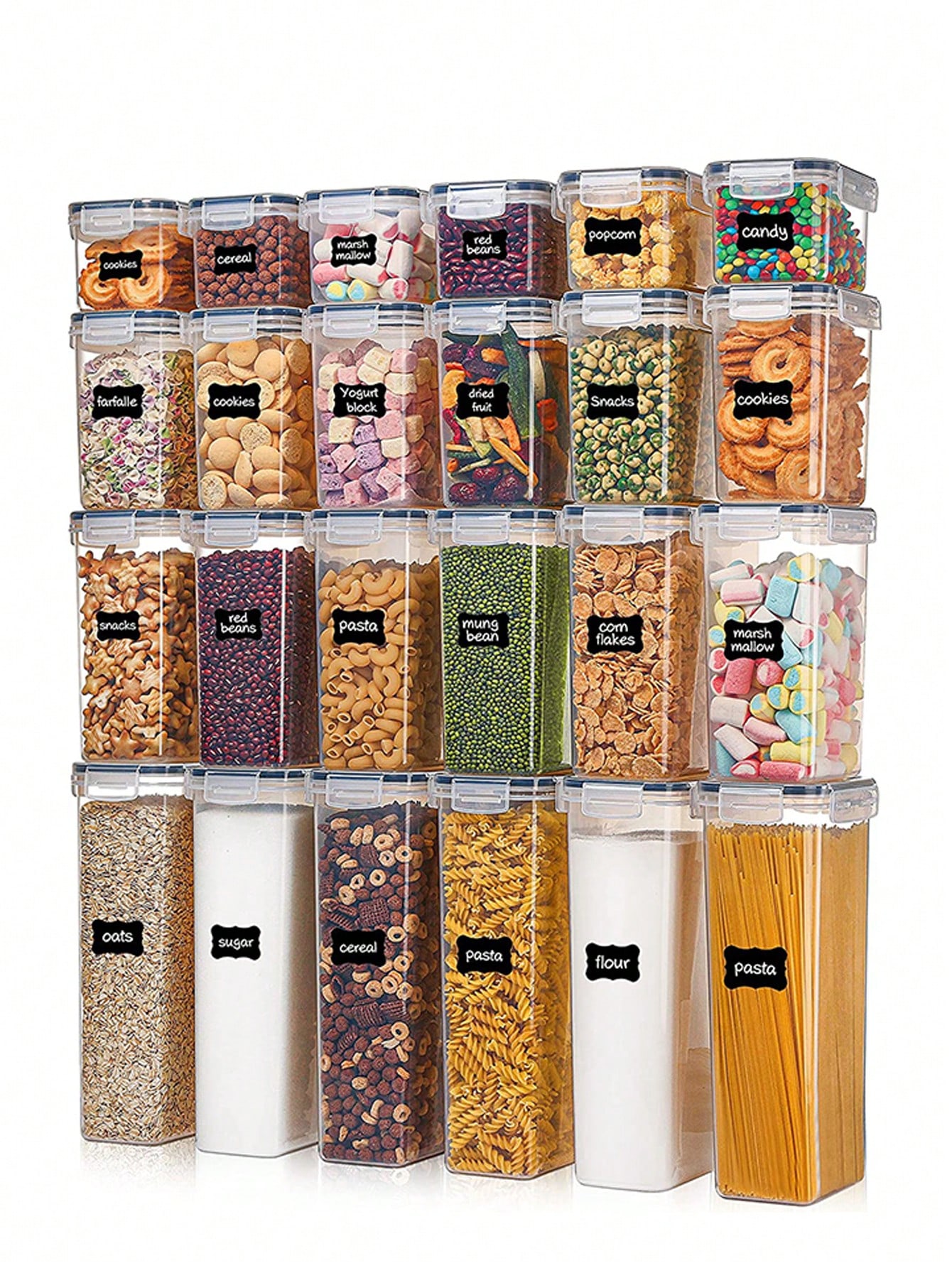 48 recipientes herméticos para - Food Storage With Lock reseña y precio