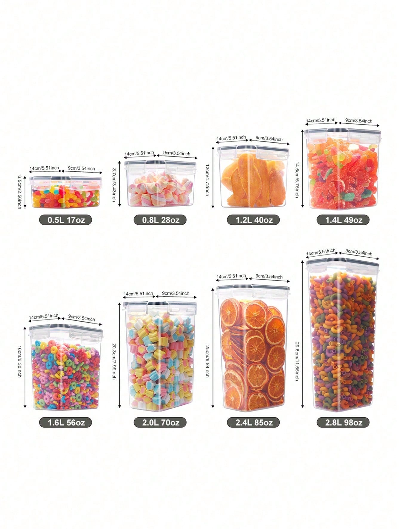 48 recipientes herméticos para - Food Storage With Lock reseña y precio