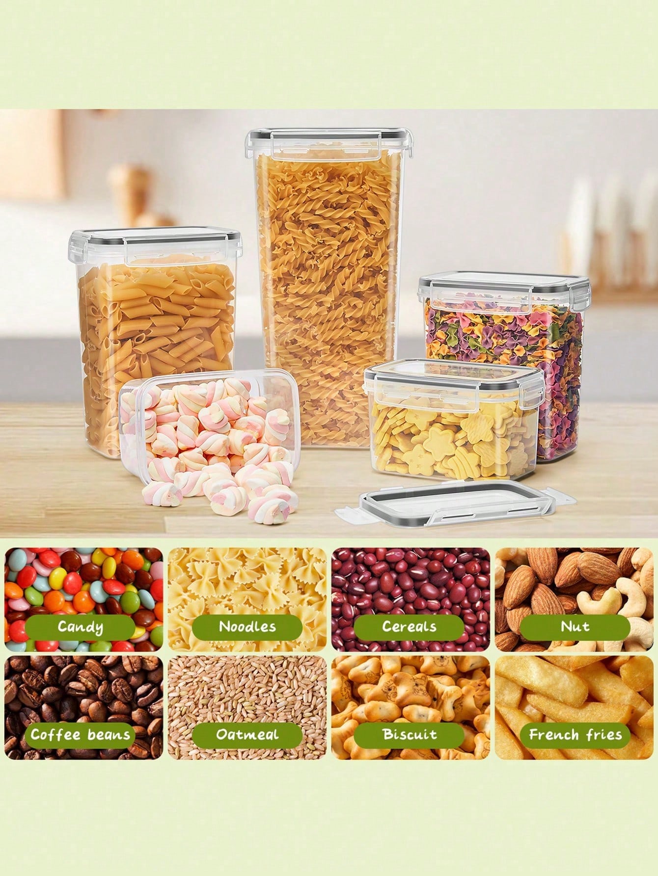 48 recipientes herméticos para - Food Storage With Lock reseña y precio