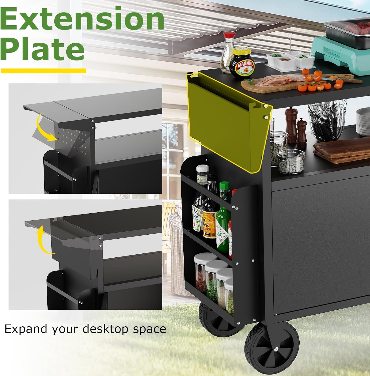 Carrito de parrilla para exter - Food Storage For Room reseña y precio