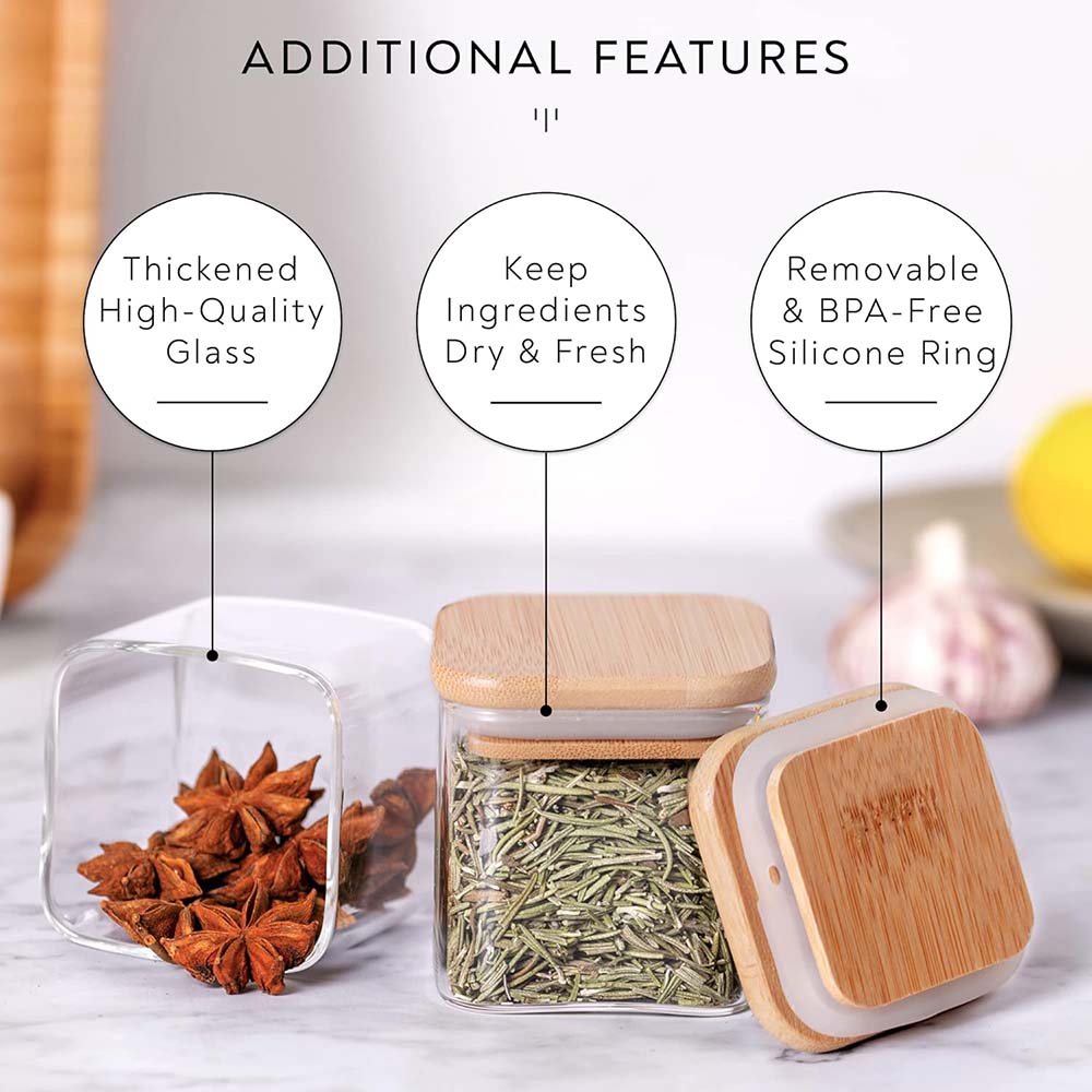 Juego de frascos de vidrio de  - Food Storage Set Glass reseña y precio