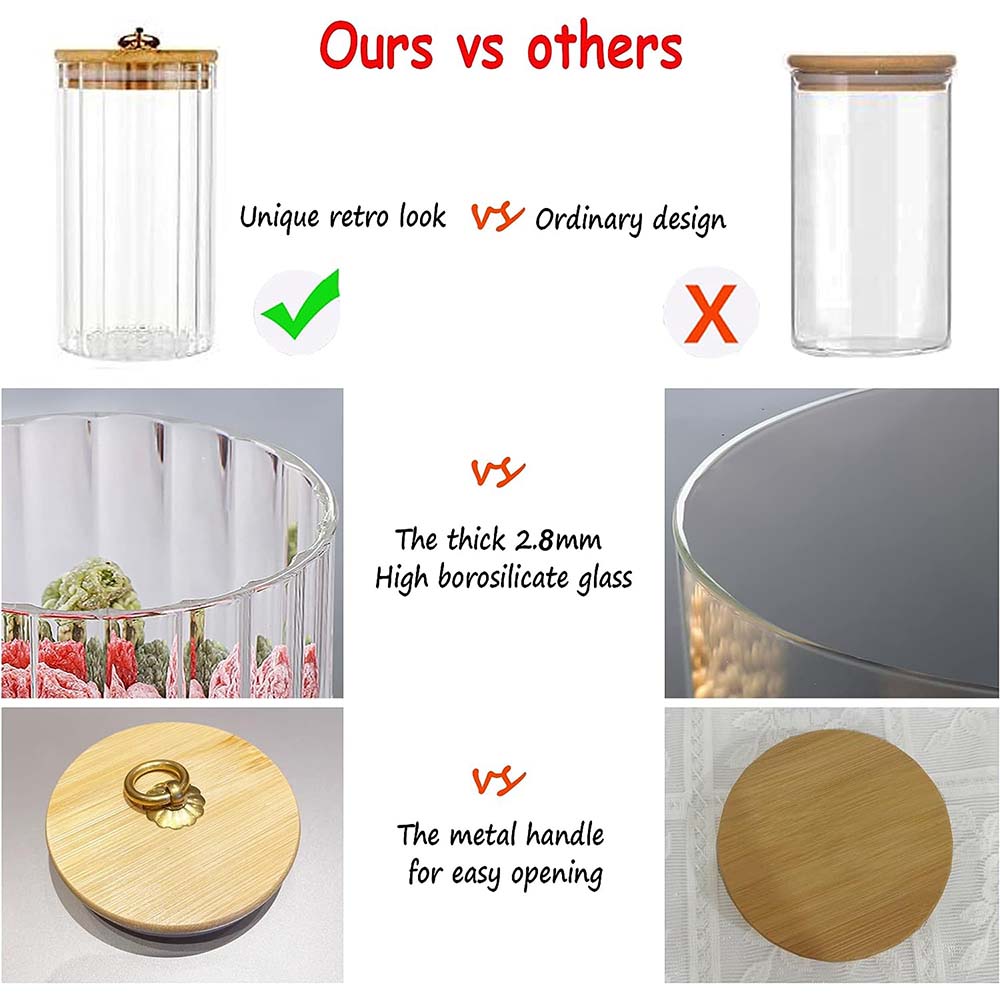 Juego de 3 Frascos de Vidrio p - Food Storage Set Glass reseña y precio