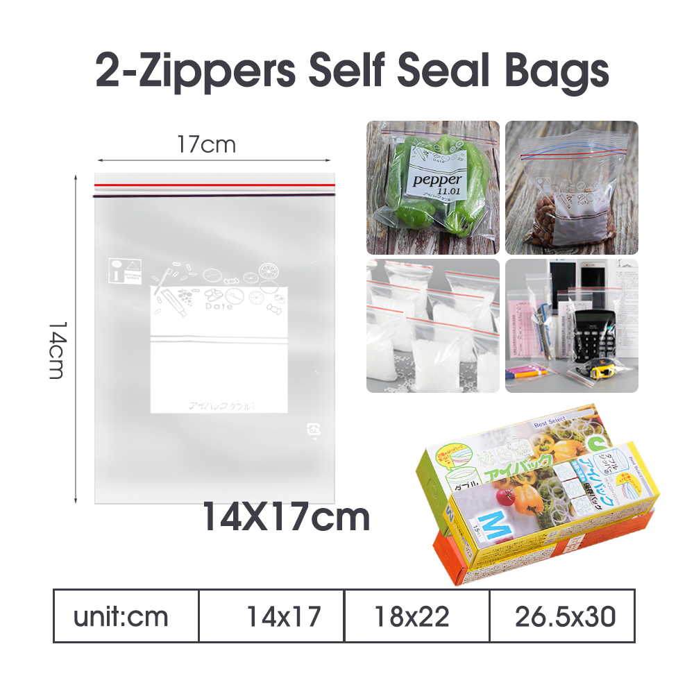 Bolsas con cierre de doble cre - Food Storage With Lock reseña y precio