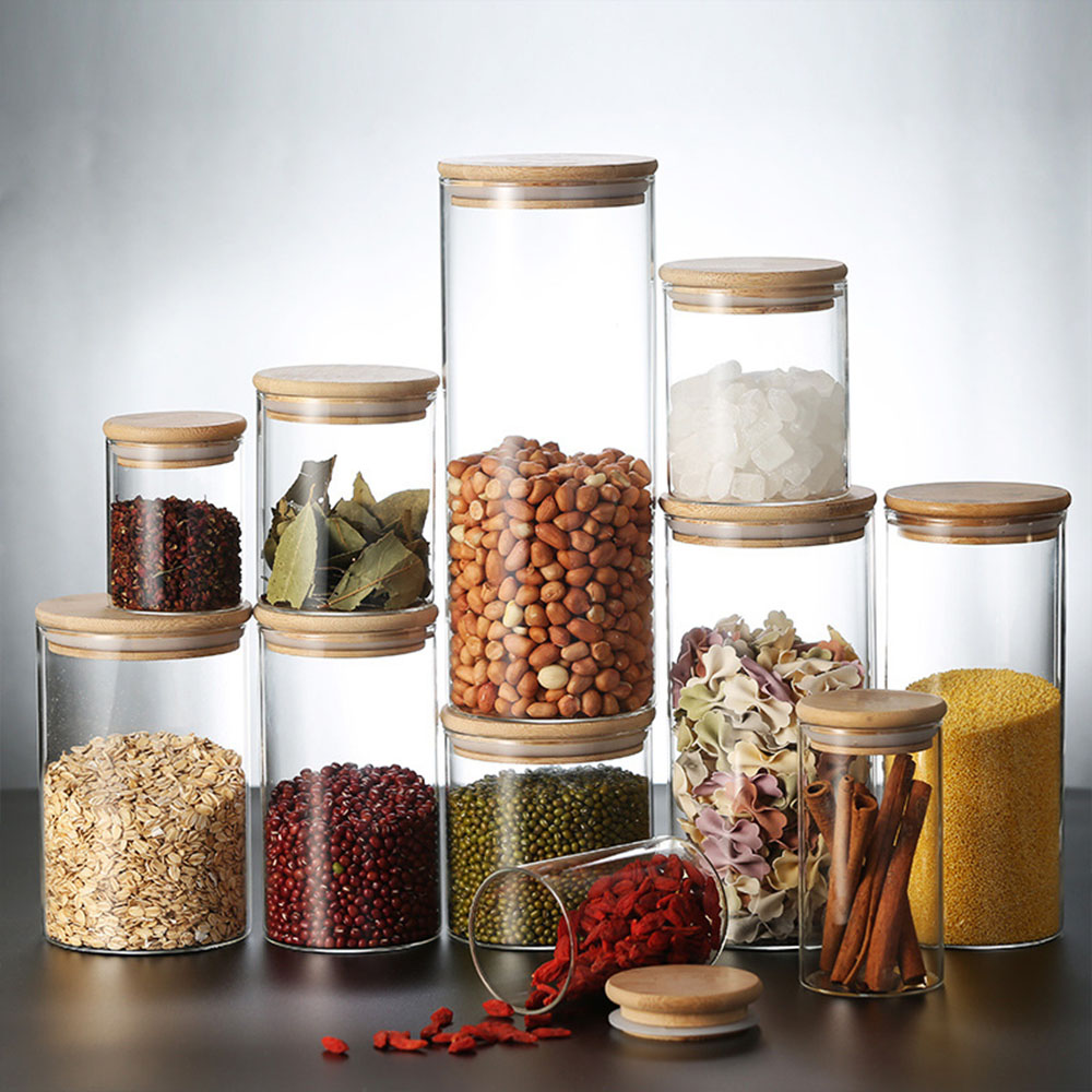 4/8 Uds 250ml 500ml 1000ml tar - Food Storage Jar Glass reseña y precio