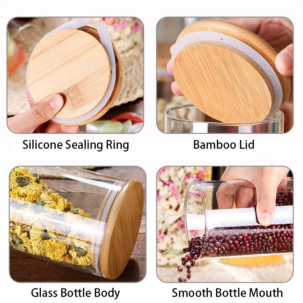 4/8 Uds 250ml 500ml 1000ml tar - Food Storage Jar Glass reseña y precio