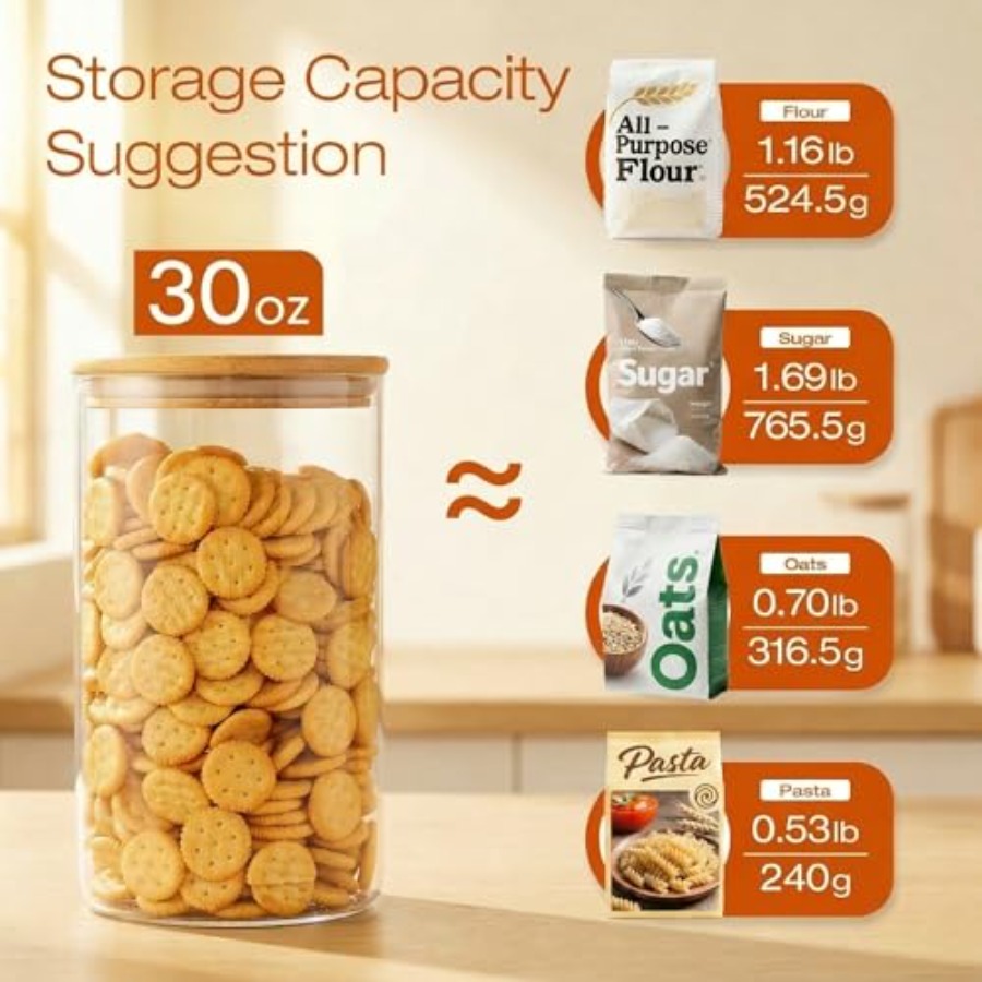 Frascos de vidrio con tapas de - Food Storage Set Glass reseña y precio