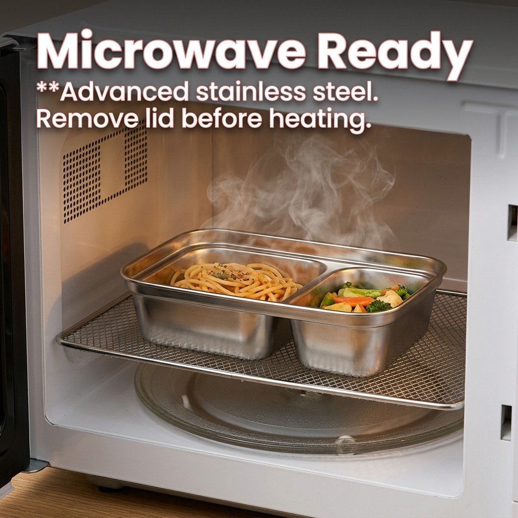 Lonchera de Acero Inoxidable 3 - Food Storage Containers B&M reseña y precio