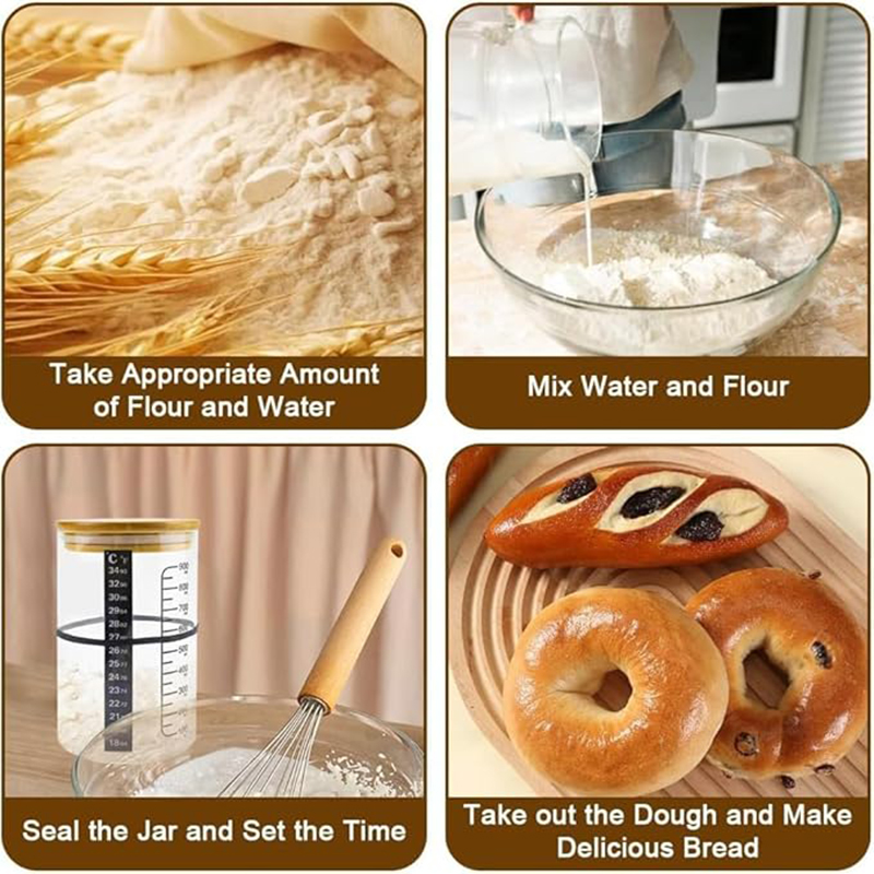 Kit de tarro de inicio de masa - Food Storage Jar Glass reseña y precio