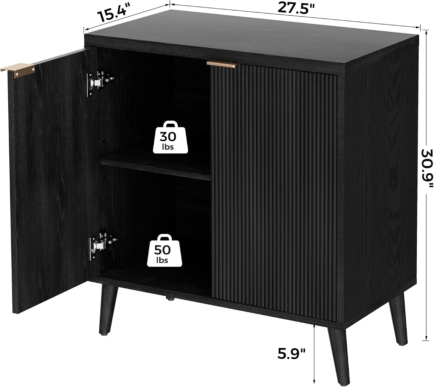 Aparador Acanalado Moderno con - Food Storage For Room reseña y precio