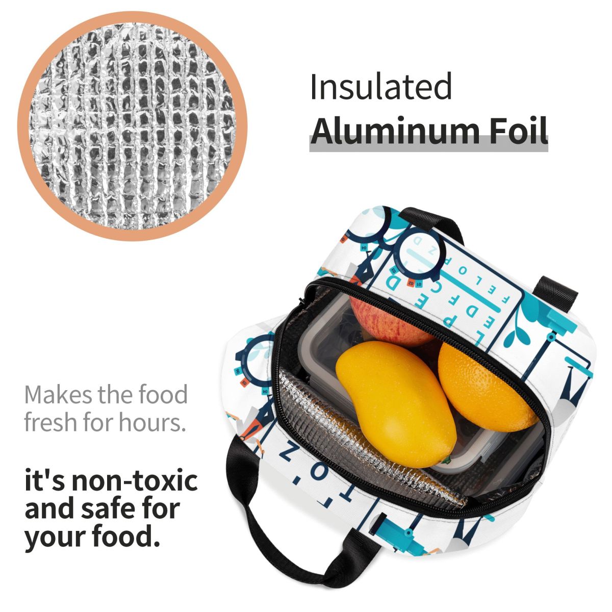 Bolsas de almuerzo con aislami - Food Storage Chart reseña y precio