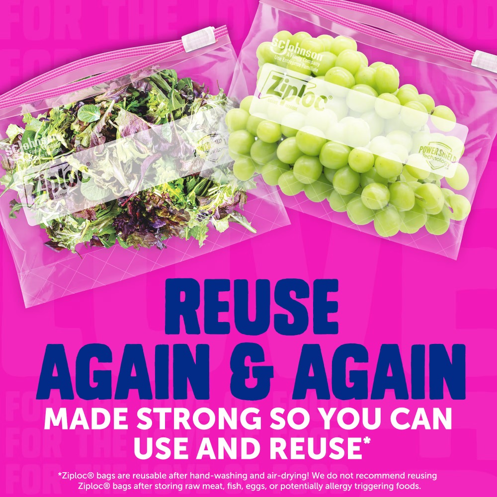 Ziploc ®   Bolsas deslizantes  - Food Storage Technology reseña y precio