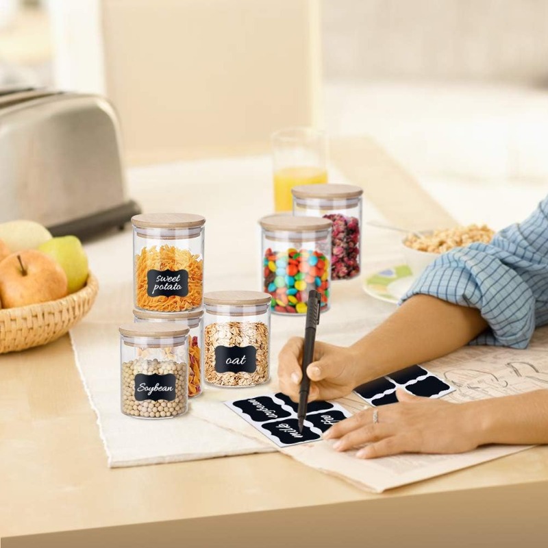 Juego de 12 tarros de vidrio c - Food Storage Set Glass reseña y precio