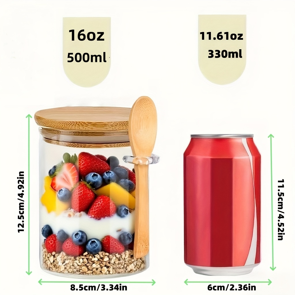 Juego de tazas de vidrio para  - Food Storage Set Glass reseña y precio