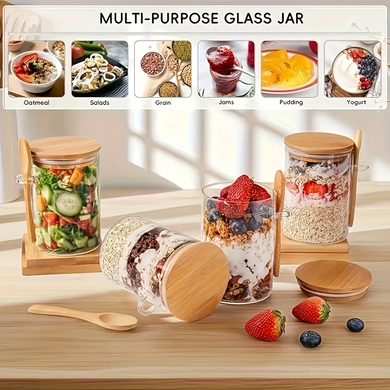 Juego de tazas de vidrio para  - Food Storage Set Glass reseña y precio