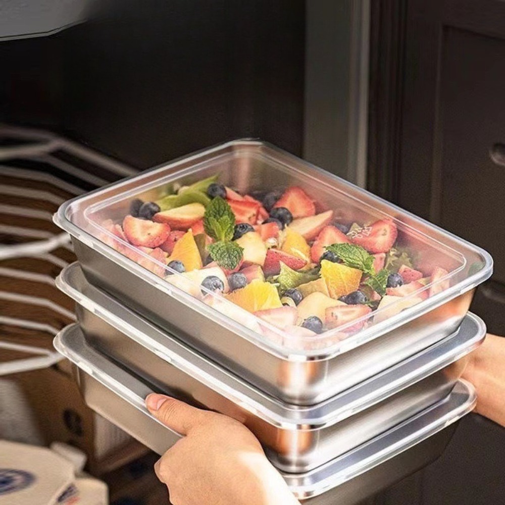 Bandeja de Servicio de Acero I - Food Storage For Room reseña y precio