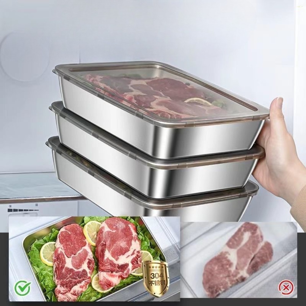 Bandeja de Servicio de Acero I - Food Storage For Room reseña y precio