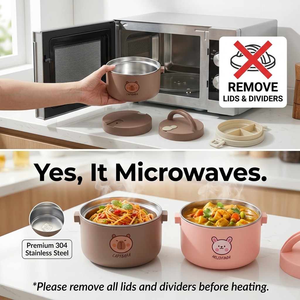 Lonchera Térmica de Acero Inox - Food Storage Containers B&M reseña y precio