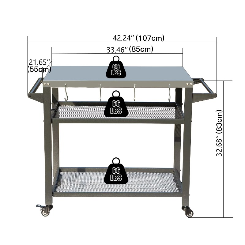 Carrito de Cocina Exterior Des - Food Storage With Wheels reseña y precio