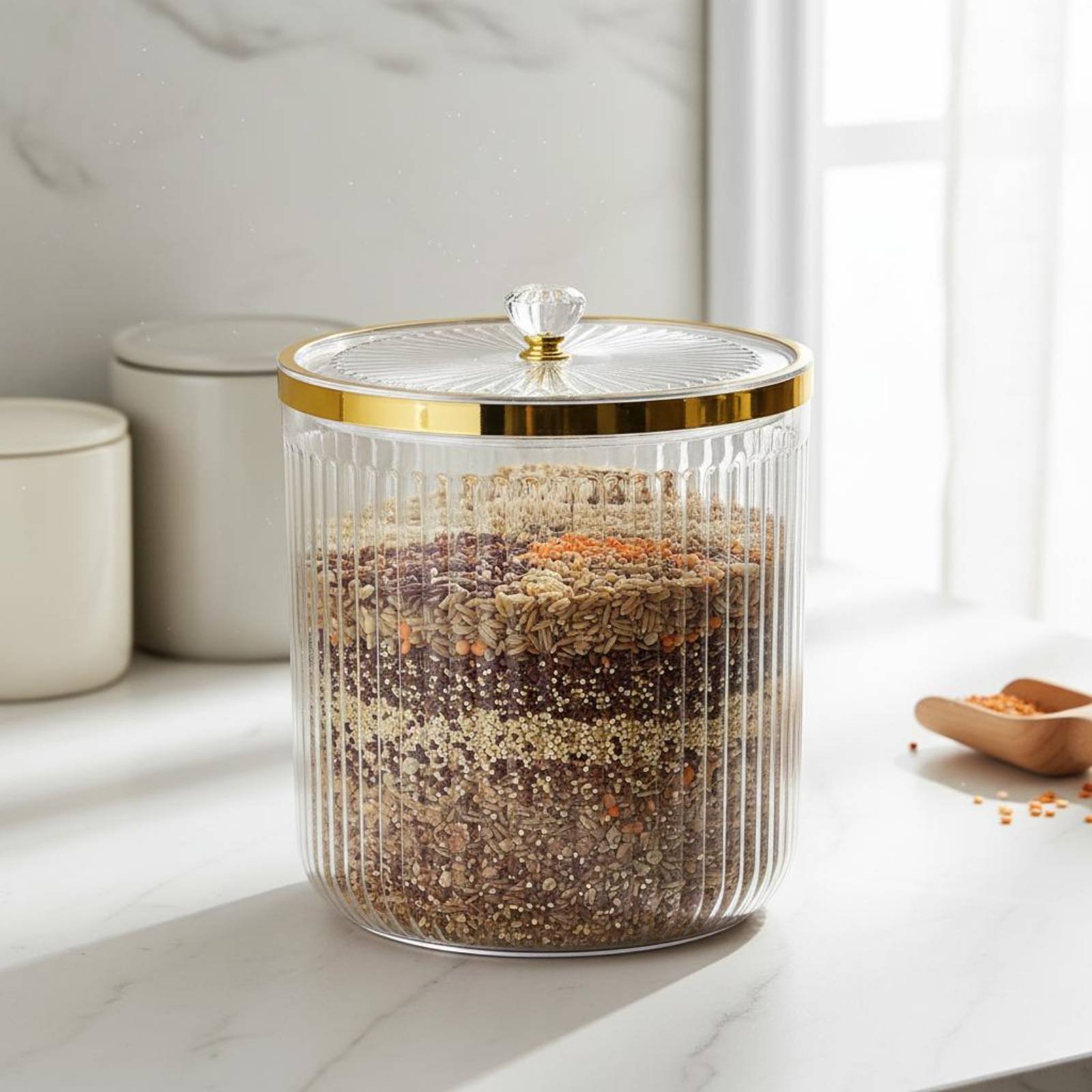 Contenedor de almacenamiento d - Food Storage Jars Airtight reseña y precio