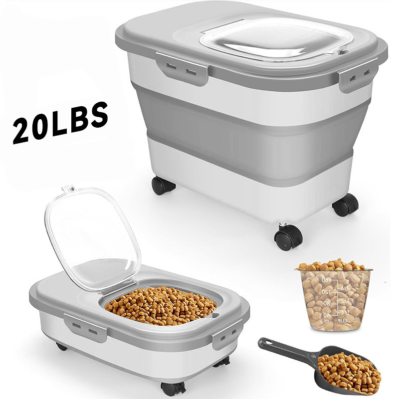 Contenedor de comida para perr - Food Storage With Wheels reseña y precio