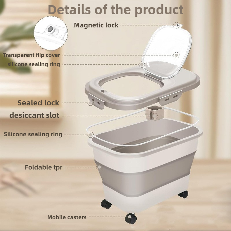 Contenedor de comida para perr - Food Storage With Wheels reseña y precio