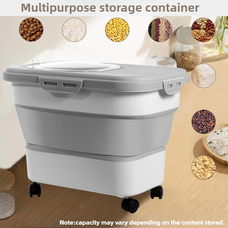 Contenedor de comida para perr - Food Storage With Wheels reseña y precio