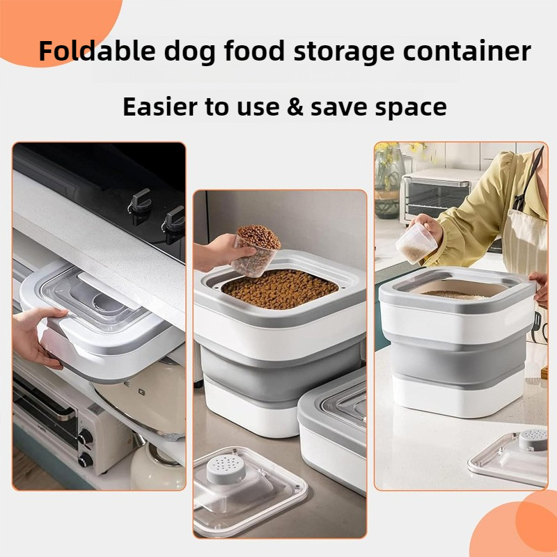 Contenedor de comida para perr - Food Storage With Wheels reseña y precio