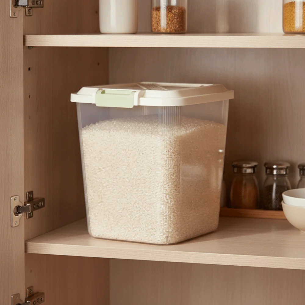 Contenedor de Arroz Hermético  - Food Storage With Wheels reseña y precio