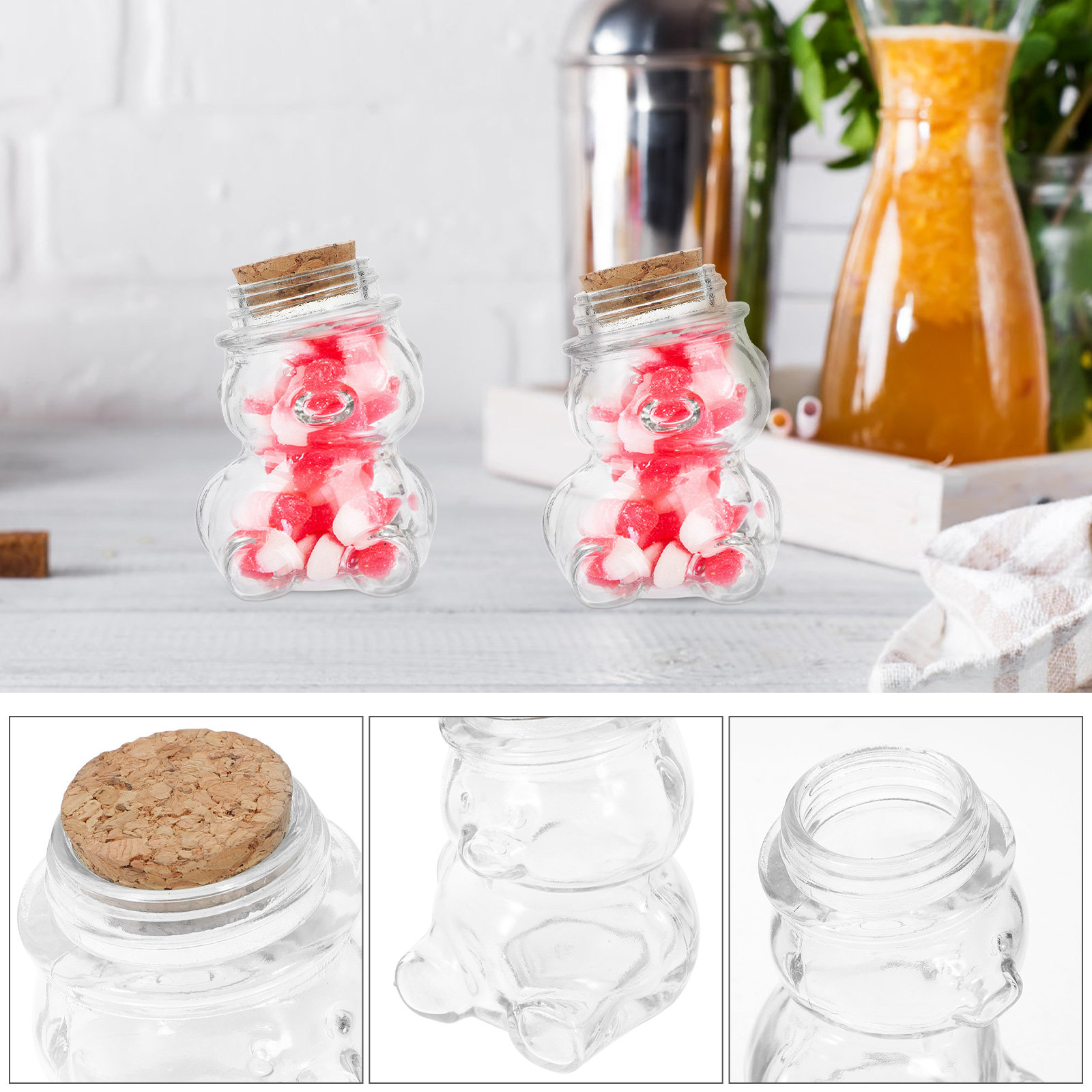Juego de 4 tarros de cristal t - Food Storage Jar Glass reseña y precio