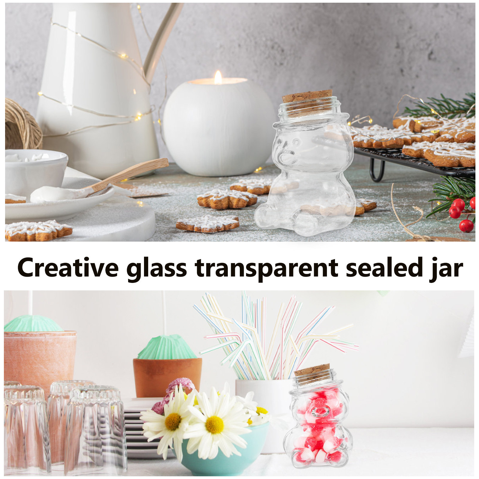 Juego de 4 tarros de cristal t - Food Storage Jar Glass reseña y precio