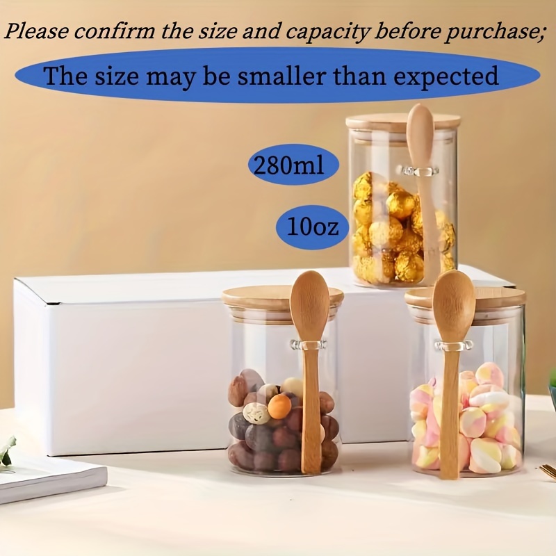 Tarro de dulces de 280 ml, tar - Food Storage Set Glass reseña y precio
